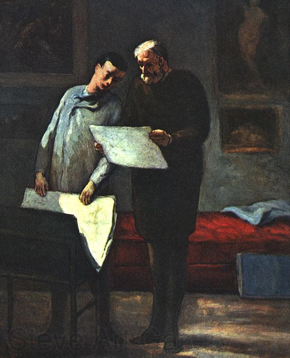 Honore  Daumier Advice to a Young Artist France oil painting art